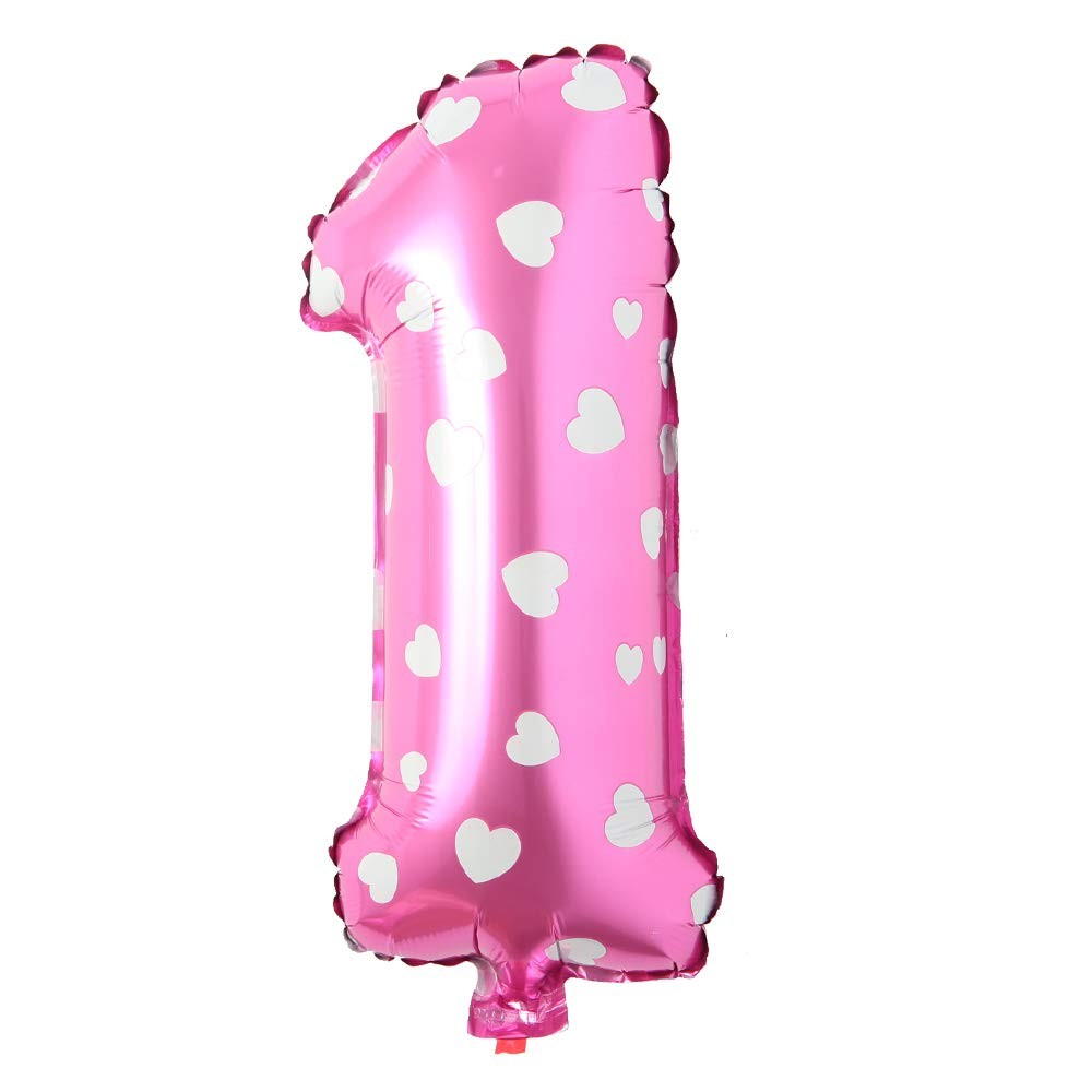 16″ inch Single Pink with heart Alphabet Letter number Balloons Aluminum Hanging
