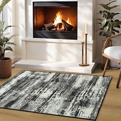 Merelax 2×3 Black White Entryway Washable Area Rug, Kitchen Bedroom Entrance …