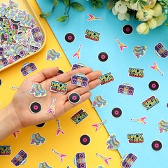 200 PCS I Love 80s Retro Confetti Back To 80s Birthday Party Decor Supplies