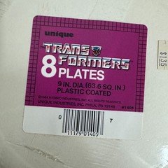5x Vintage 1984 TRANSFORMERS Birthday Party Plates – New Old Stock Unique