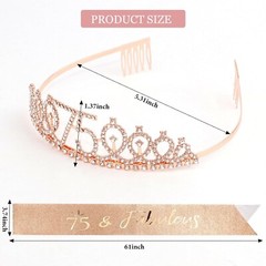 Gorgeous 75th Birthday Sash and Tiara Set: A Must for Celebrating Women