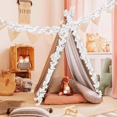 Cherry Blossom Garland Artificial Cherry Flower Vines 2 Pack Hanging Silk