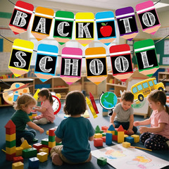 3Pcs Back to School Banner Decorations Welcome Back Banner Decor for Classroom O