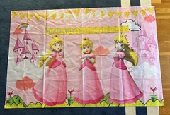 Princess Peach Backdrop Birthday Banner for Princess Peach Birthday Party – New