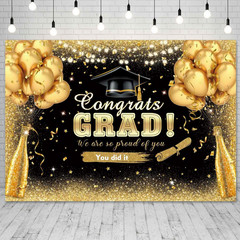 10x8Ft Class of 2026 Graduation Backdrop Banner Congrats Grad Party Decoration