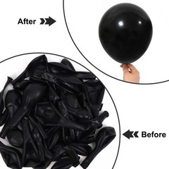 APLANET 150pcs Black Balloons Different Sizes 18 12 10 5 Inch, Latex Balloons…