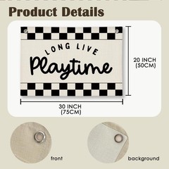 Playroom Car Race Boy Wall Decor, Toddler Playroom Decor Hanging Linen Banner…