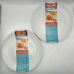 Nordic Ware Microwave Everyday Dinner Plates Set of 4 – 10 Inch White BPA Free