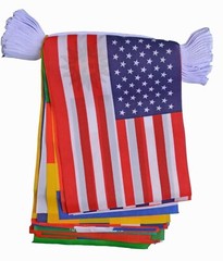 40ft Long 32 x 9″ x 6″ World Flags Fabric Bunting Flags Street Party Decor