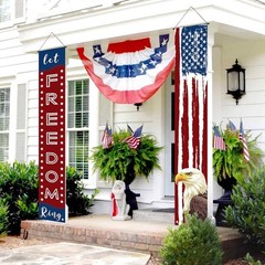 Vivid Independence Day Welcome Banner 70.8″L x 11.8″W – Durable Polyester Design