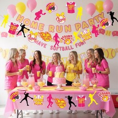 24 PCS Large Size Softball Cutouts 714 Inch Paper Home Run Party Decor