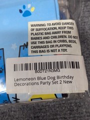 Lemoneon blue dog birthday decorations party set – Bluey