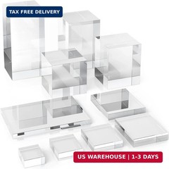 Marsui 10 Pcs Acrylic Cubes for Display Product Photography Props Transparent Ac