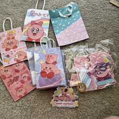 Kirby Kids Birthday Party Theme Bundle Cups Favor Bags Banner Cake Topper Decor