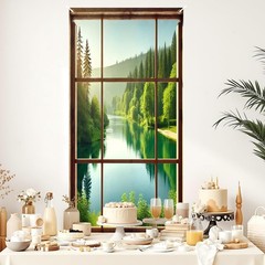 Faux Window Door Cover – Forest Lake Front Door Decorations