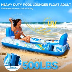 2 Person Inflatable Pool Float Adult,87” x 44” Extra Large Inflatable Tanning…