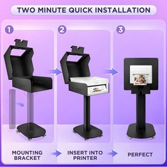 Selfie Photo Booth Kiosk with Built-in Printer Instant Print Wedding Party Event