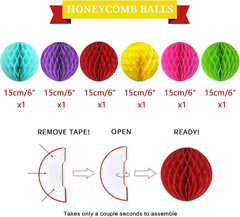 Colorful Birthday Decorations Kit – 16-Piece Set with Pre-Strung Happy Birthday