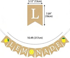 Lemonade Stand Banner for Kids – Rustic Lemonade Banner Sign for Lemonade Sta…