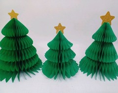 Target Spritz Mini Honeycomb Decor 3 Count Paper Table Christmas Trees