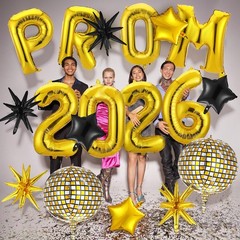23 Pcs Prom 2026 Balloons Set Graduation Decoration Class of 2026 Congrats Gr…