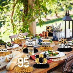 Happy 95th Birthday Honeycomb Centerpieces Cheers to 95th Birthday 95 Years Old