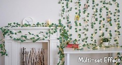 Vines with Lights Battery Operated, 33ft 100 LED Eucalyptus Garland String
