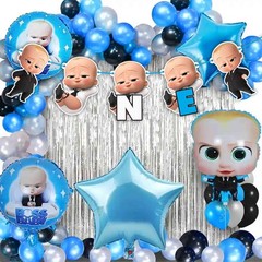 Bby Boss One Banner – First Birthday Party Decoration for Boys and Girls – Du…