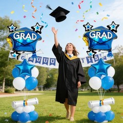 Graduation Cap Balloon, Grad Hat Mylar Balloons, Graduation Party Decorations…