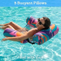 Inflatable Pool Float Chair 2 Pack Pool Floats Adult Heavy Duty, Water Float…