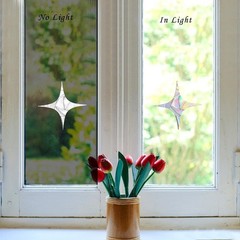 60 Pieces Static Window Clings Anti Collision Decals for Bird Star-60