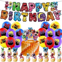 Cute Cartoon Animal Theme Birthday Party Supplies Banner Balloon Cake Toppers