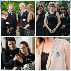 Sasylvia Memorial Pins Bulk Celebration of Life Funeral Favors Flower Brooche…