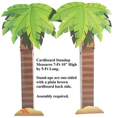 Tropical Palms Freestanding 3D Cardboard Trees Archway Beach Decor 7.5-Ft H #886