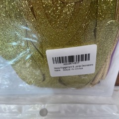Glitter Gold Banner Decorations. Engagement.