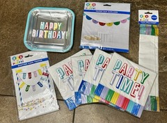 Party Decor Bundle Set Of 8 Items Multicolor Birthday Supplies