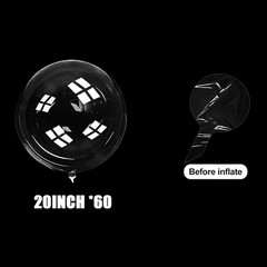 60PCS 20 Inch Bobo Balloons, Clear Balloons for Stuffing Bubble Baloons Heliu…