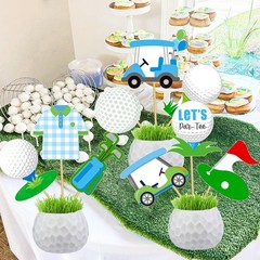 18 PCS Golf Party Centerpiece Sticks Sport Birthday Table Toppers Decor