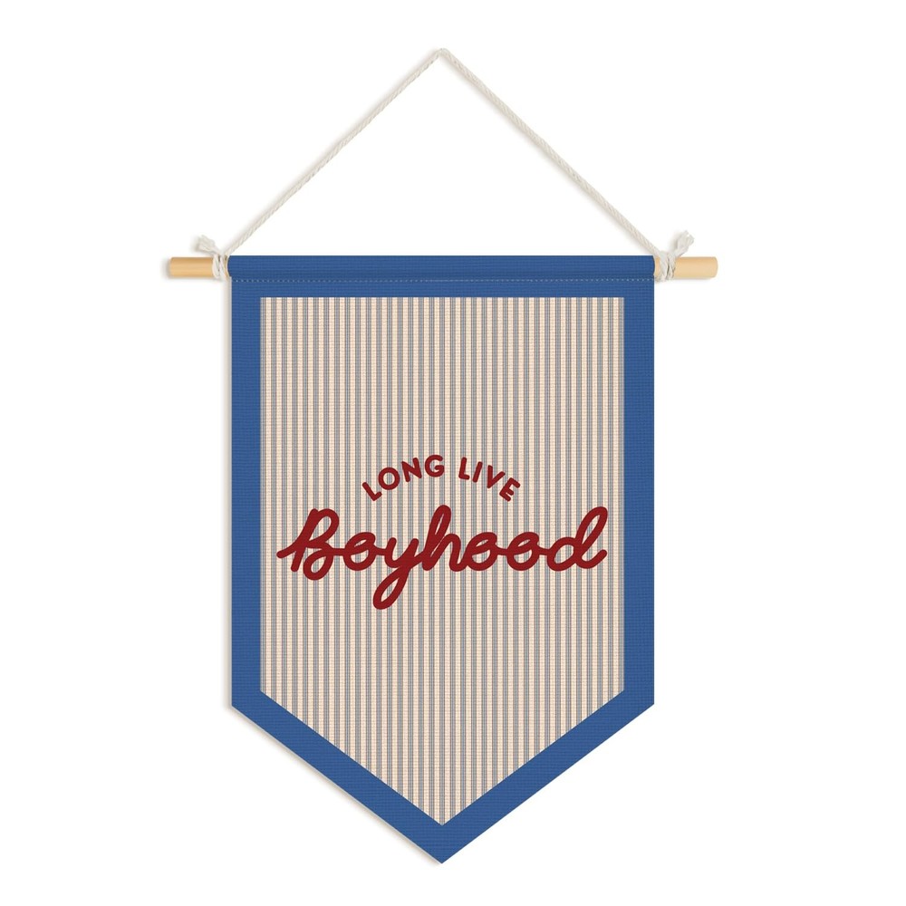 Long Live Boyhood Pennant Flag Banner, Boys Room Decor, Vintage Playroom Wall…