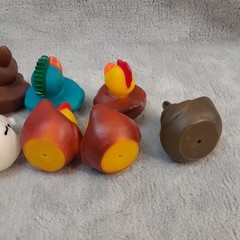 Lot of 11 Assorted Rubber Ducks Jeep Lovers Animals Mohawk Cake