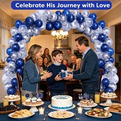 10th Decorations for Boys Girls, Blue Silver Double Digits Bruh I’m 10 Party …