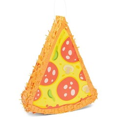 Small Pizza Pinata for Party Decorations Birthday 16.5 x 13.5 x 3 Inches