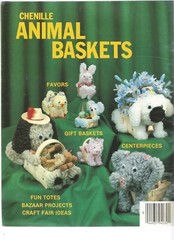 Chenille Animal Baskets Easter Decoration Craft Patterns Bunny Duck Dog Bear G95