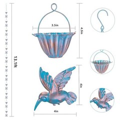 Functional Hummingbird Rain Chain 13 1FT Designed for Easy Installation