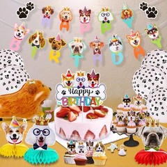39 Pcs Dog Birthday Decorations Dog Birthday Party Supplies Puppy Party Favor…