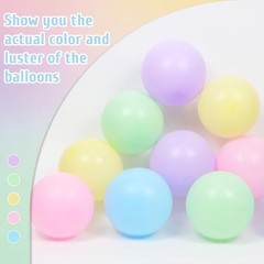 60pcs Balloons 12inch, Colorful Rainbow Light Pink Green Blue Purple Pastel