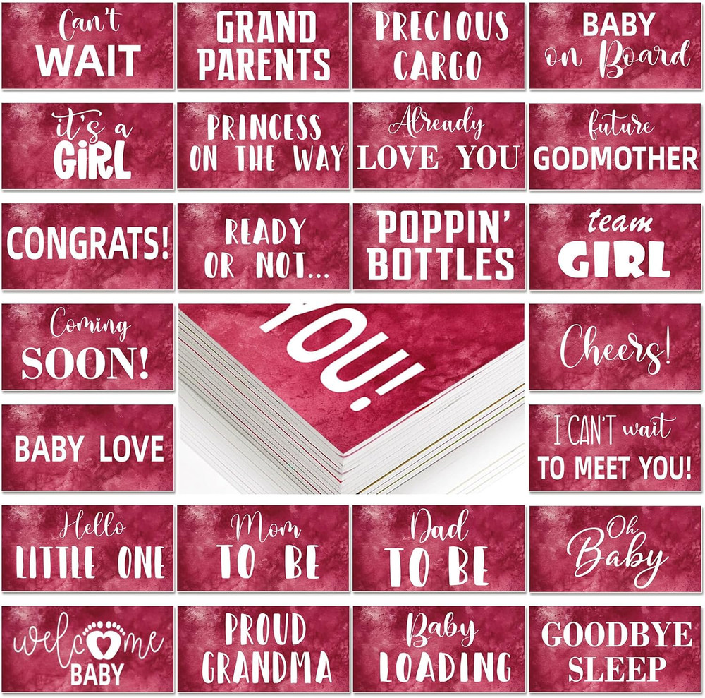 24 Design Baby Shower Photo Booth Props PVC Baby Shower Photo Booth Sign Kit Dec