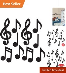 Elegant Mini Musical Notes Silhouettes – 10 Assorted Cutouts for Charming Decor