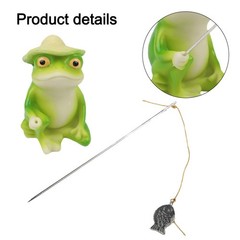Resin Frog Statue for Garden Patio Balcony Outdoor Pond Decoration Small Size