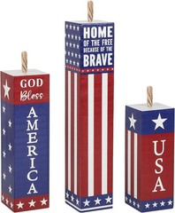 Extra Large 3-Piece Wooden Firecracker Set – Perfect for Patriotic Celebrations